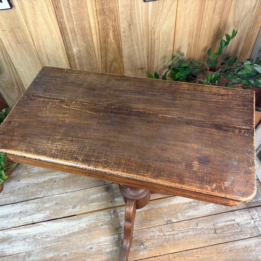 インドネシアアンティークビンテージ年代物特大テーブル木製ディスプレイ台デスク