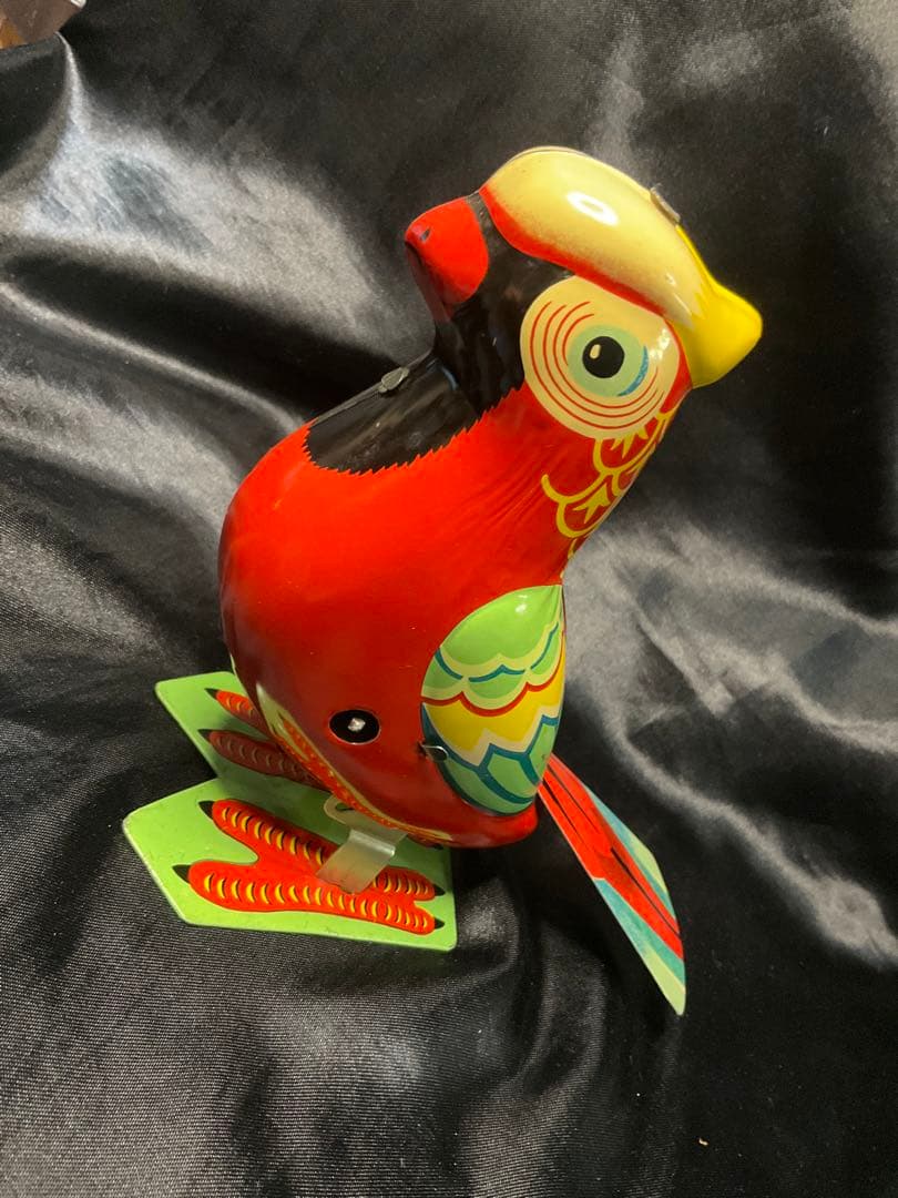 ブリキのおもちゃ ジャンプ鳥