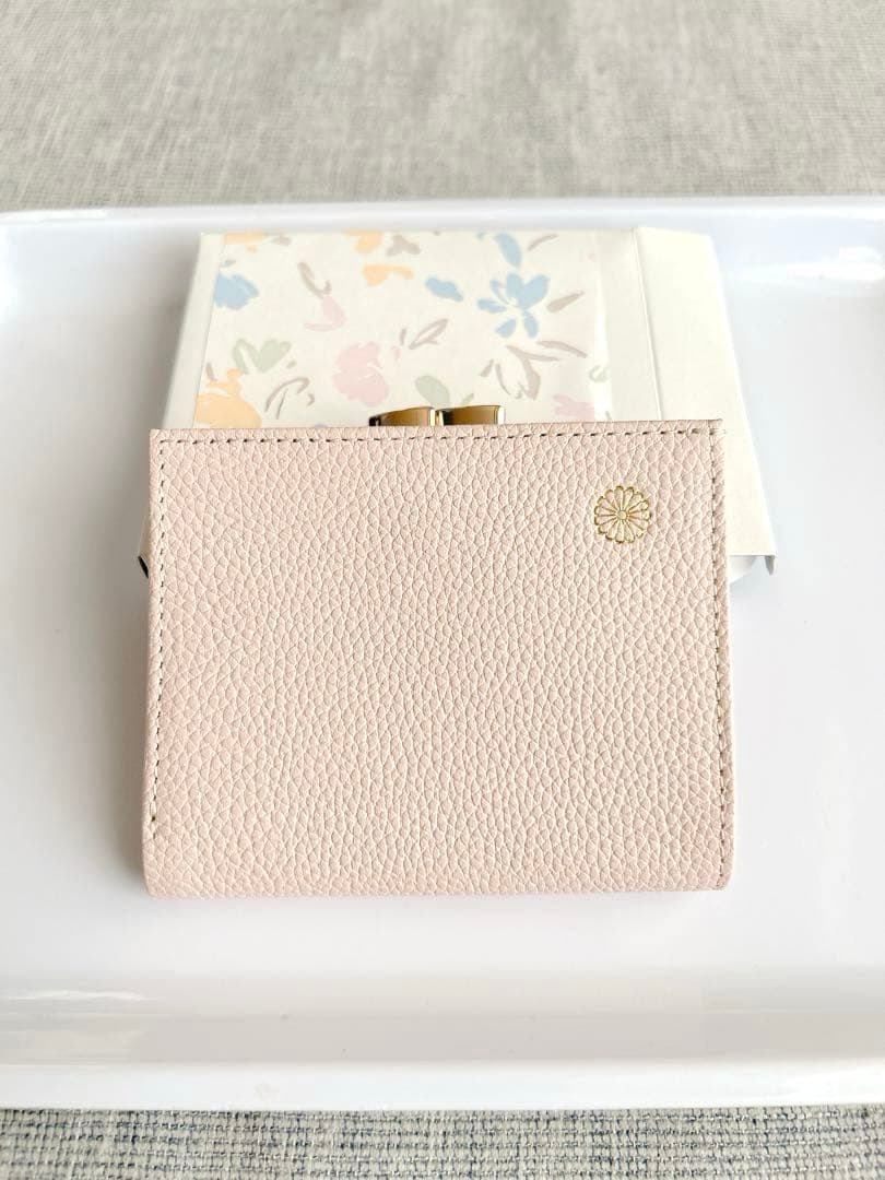 皇居財布　がま口　二つ折り　ピンク