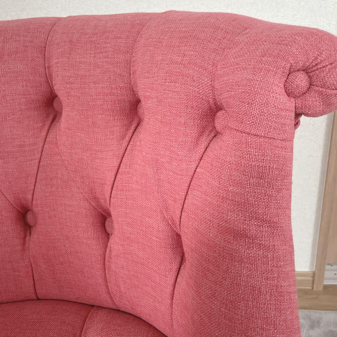 ラムズゲイトチェア 1人掛けソファ　リネン　ダスティピンク