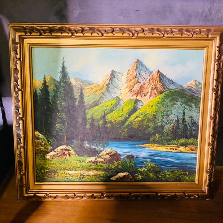 訳あり　風景画　油絵　油彩　絵画　絵　横幅70cmくらい　25号？くらい