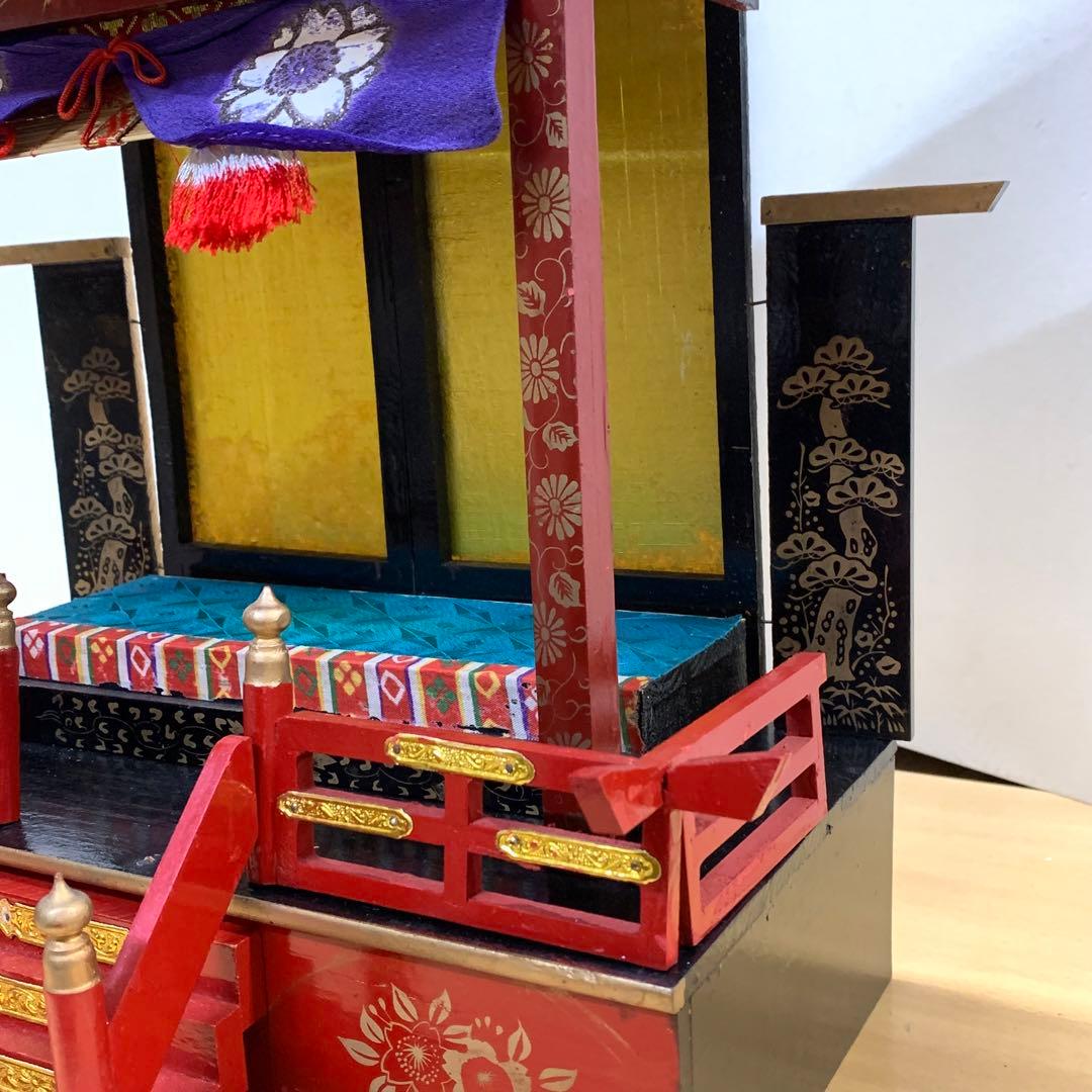 雛御殿 全長 50 cm 木製 直し パーツ不足あり 節句 雛祭り