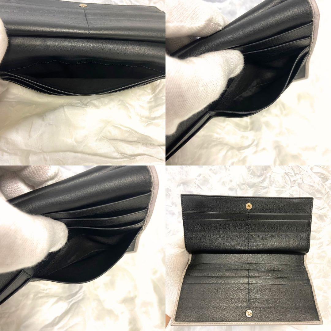 【美品】Salvatore Ferragamo 三つ折り財布 ネイビー/グレー