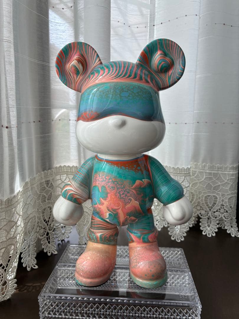 ベアアート 垂らすアート 33cm ベアオブジェ アクリル樹脂 インテリア置物