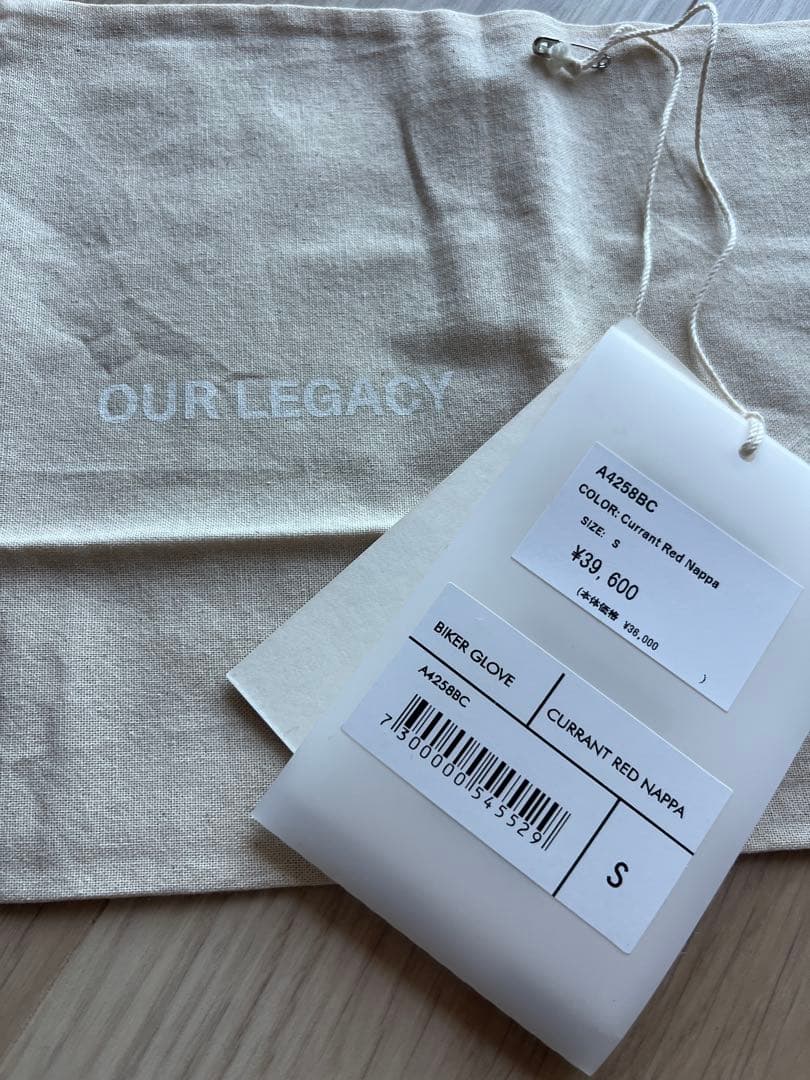 小物 OURLEGACY BIKER GLOVE Currant Red Nappa