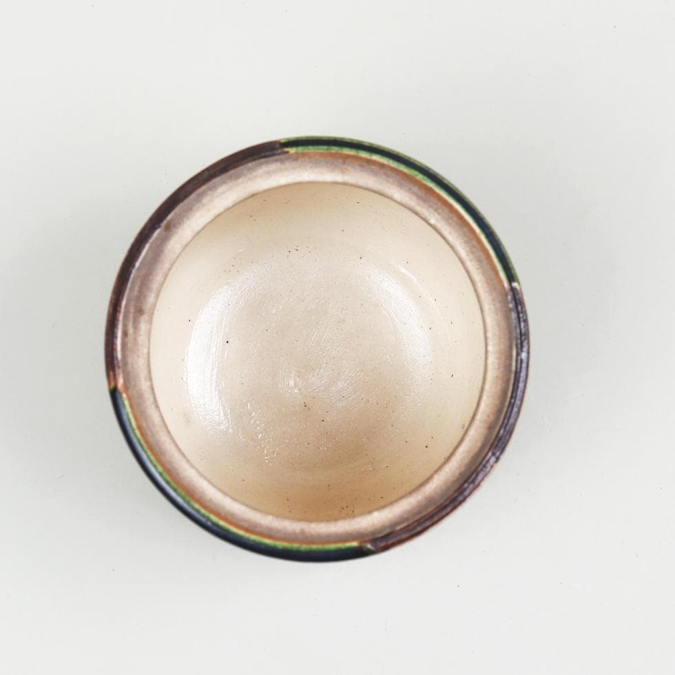 山口錠鉄 織部水指 茶道具 共箱