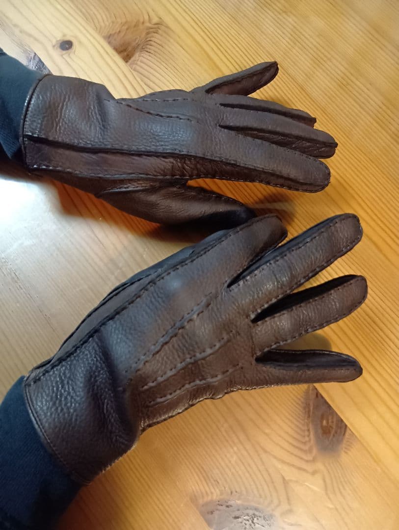 COMME des GARÇONS HOMMEレザー手袋 ブラウン