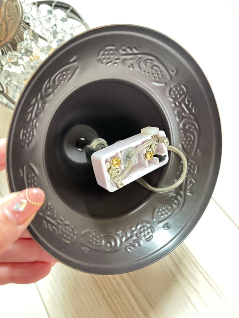 アンティーク調　クリスタルペンダントライト 2個セット