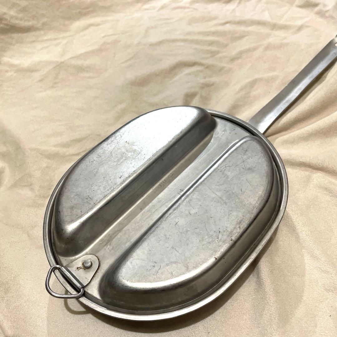 実物【米軍】メスキットパン(1966年製)&カトラリーセット　ベトナム戦争自衛隊