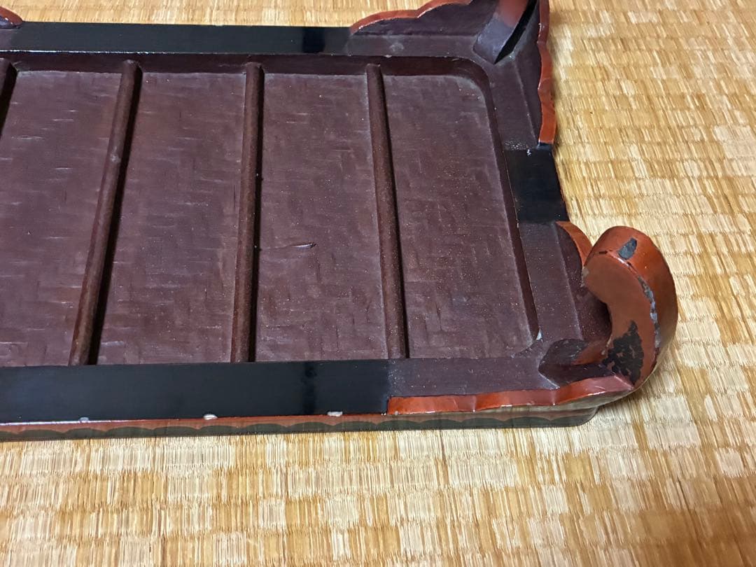 木製 漆塗 四足 花台 架台 時代物 中国？