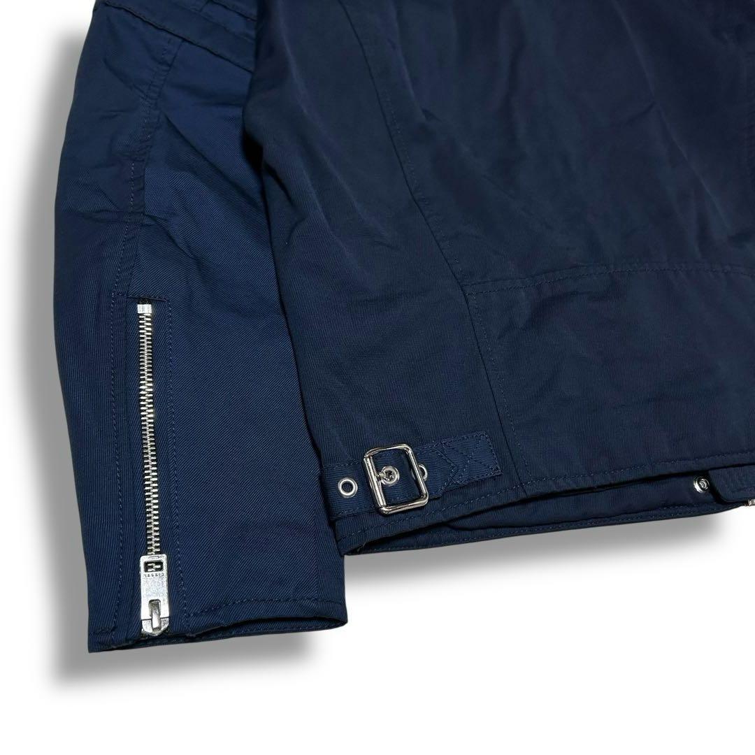 ディーゼル ブルゾン ライダースジャケット ラバーパッチ ジップ ネイビー