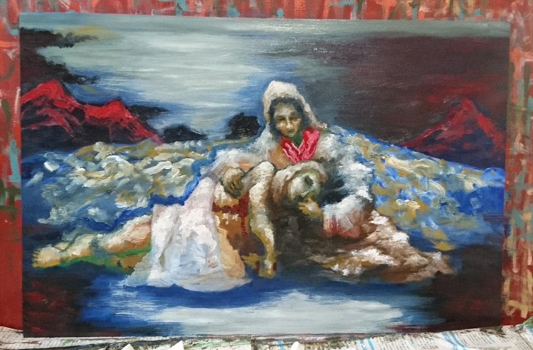 ピエタ   油絵   ※肉筆