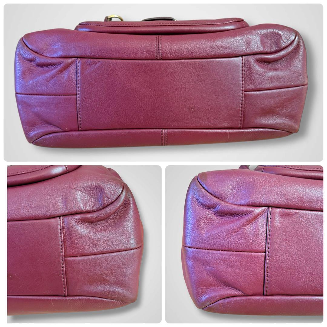 バッグ COACH SOHO leather bag Satchel Burgundy