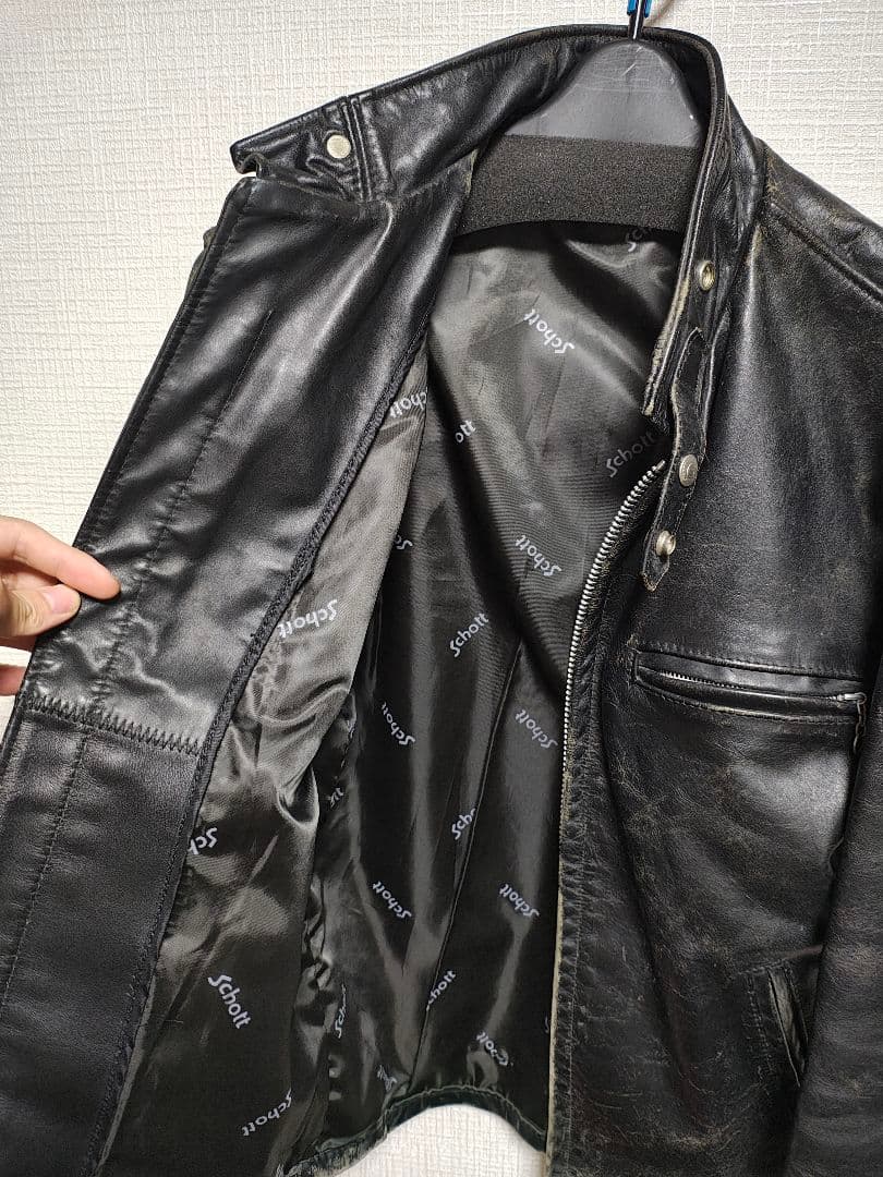 Schott シングルライダースジャケット 36サイズ