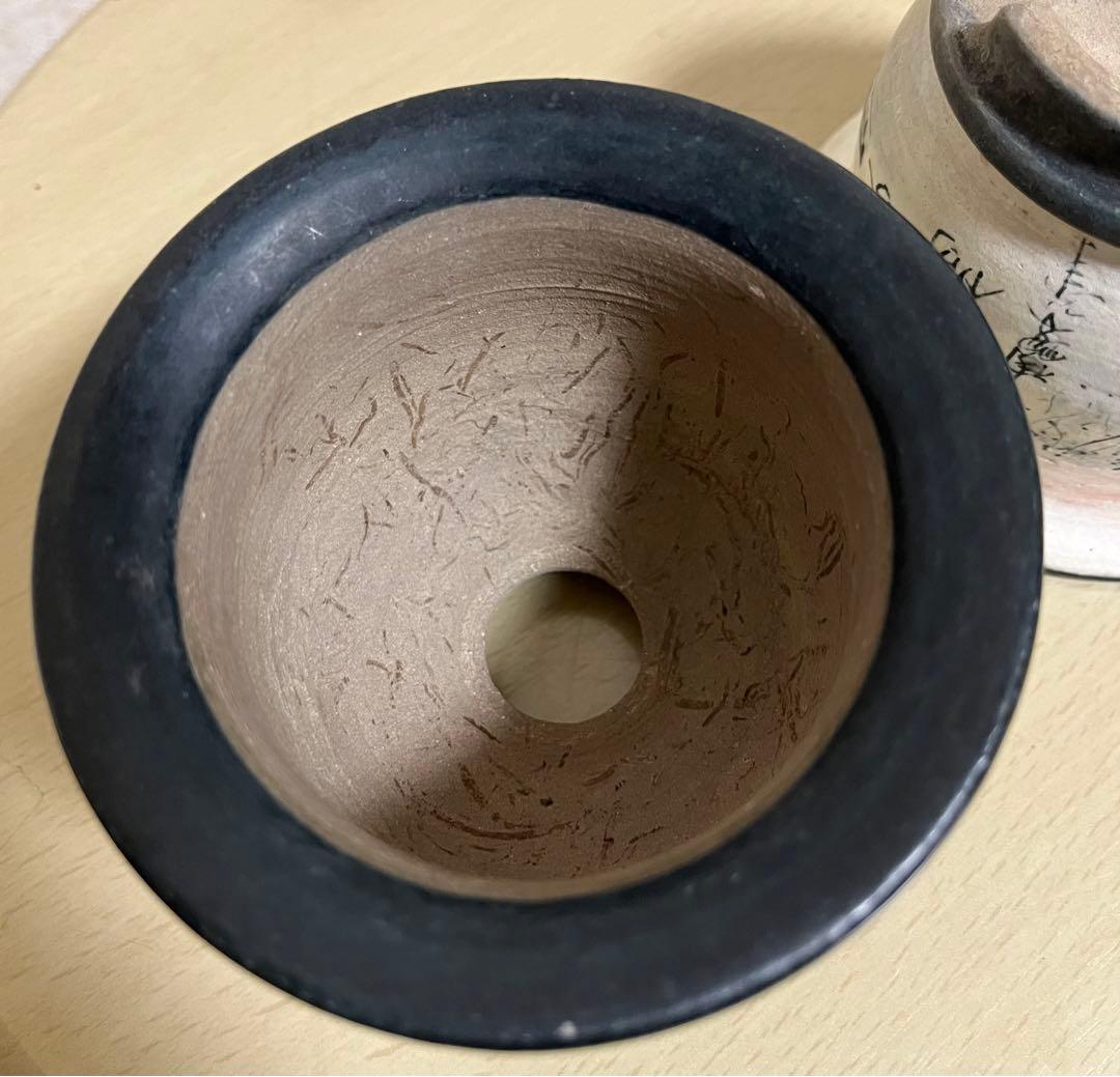 陶翠作　東海道五拾三次画　盆栽小鉢