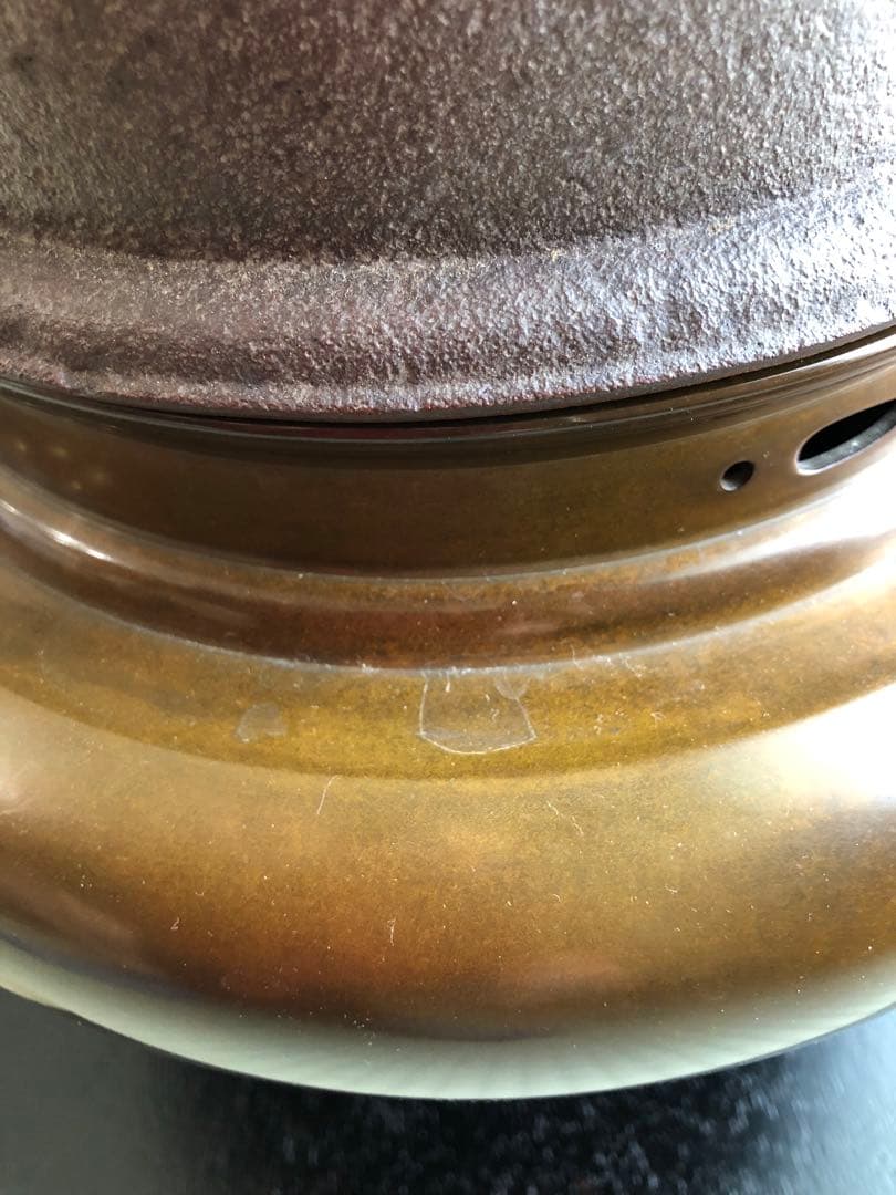 唐金朝鮮風炉　真型釜添　釜師高橋敬典　風炉師浄雲