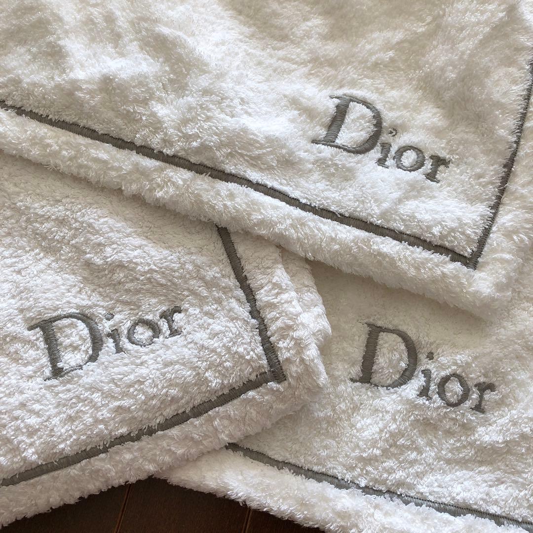 used クリスチャンディオール　フランス製　Dior刺繍　タオル(バスマット)