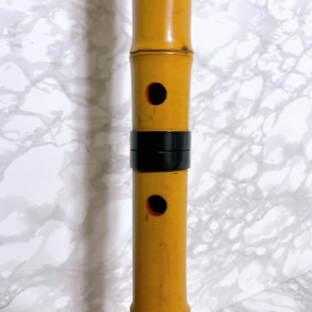 尺八　一尺八寸　在銘　富山　5孔・2分割　和楽器　木管楽器　縦笛　雅楽器