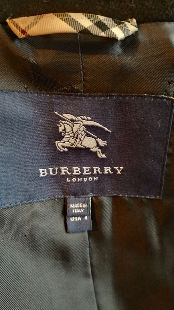 値下げ　Burberry 黒 ロングコート