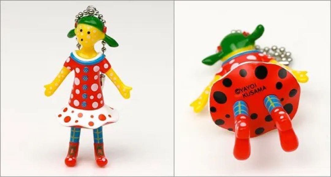 草間彌生　ヤヨイちゃん　フィギュア　ハーイ、コンニチハ　キーホルダー
