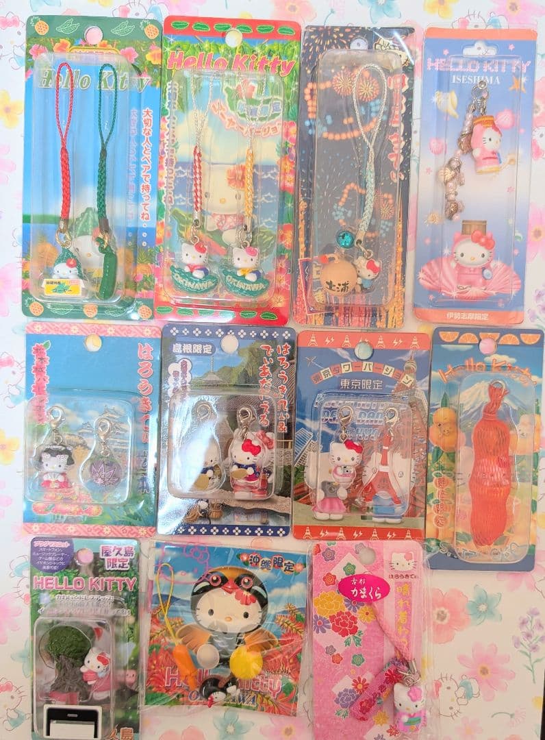 ハローキティ　ご当地キティ　ストラップ　105個おまとめ（ロリータ他）