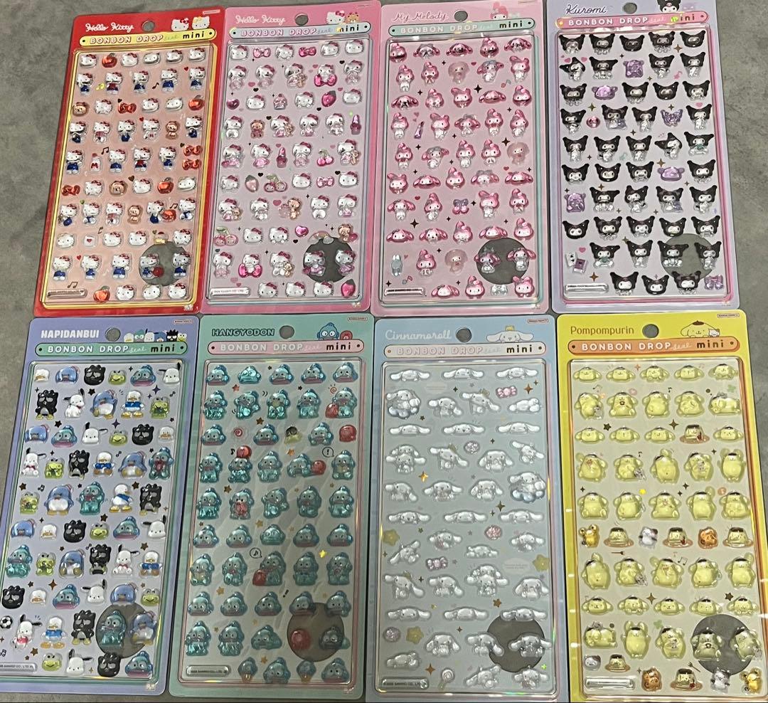 サンリオ ボンボンドロップシール mini 正規品　コンプリート　8点セット