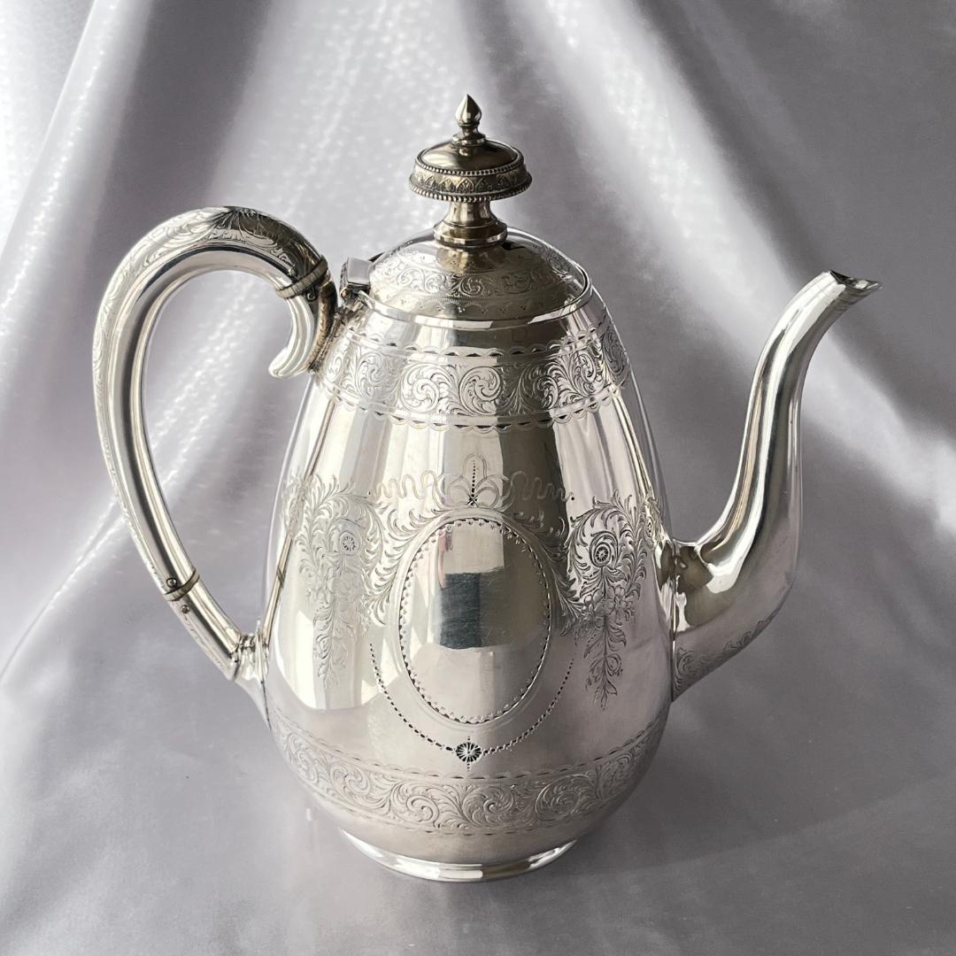 【Elkington】 ビクトリアンのティーサービス 4点 ティーポット