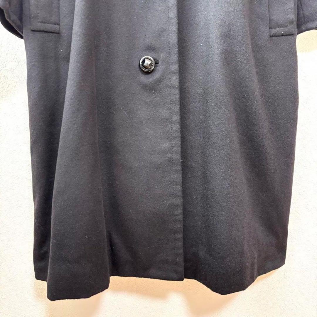 カシミヤ100% Johnstons of Elginチェスターコート黒ブラック