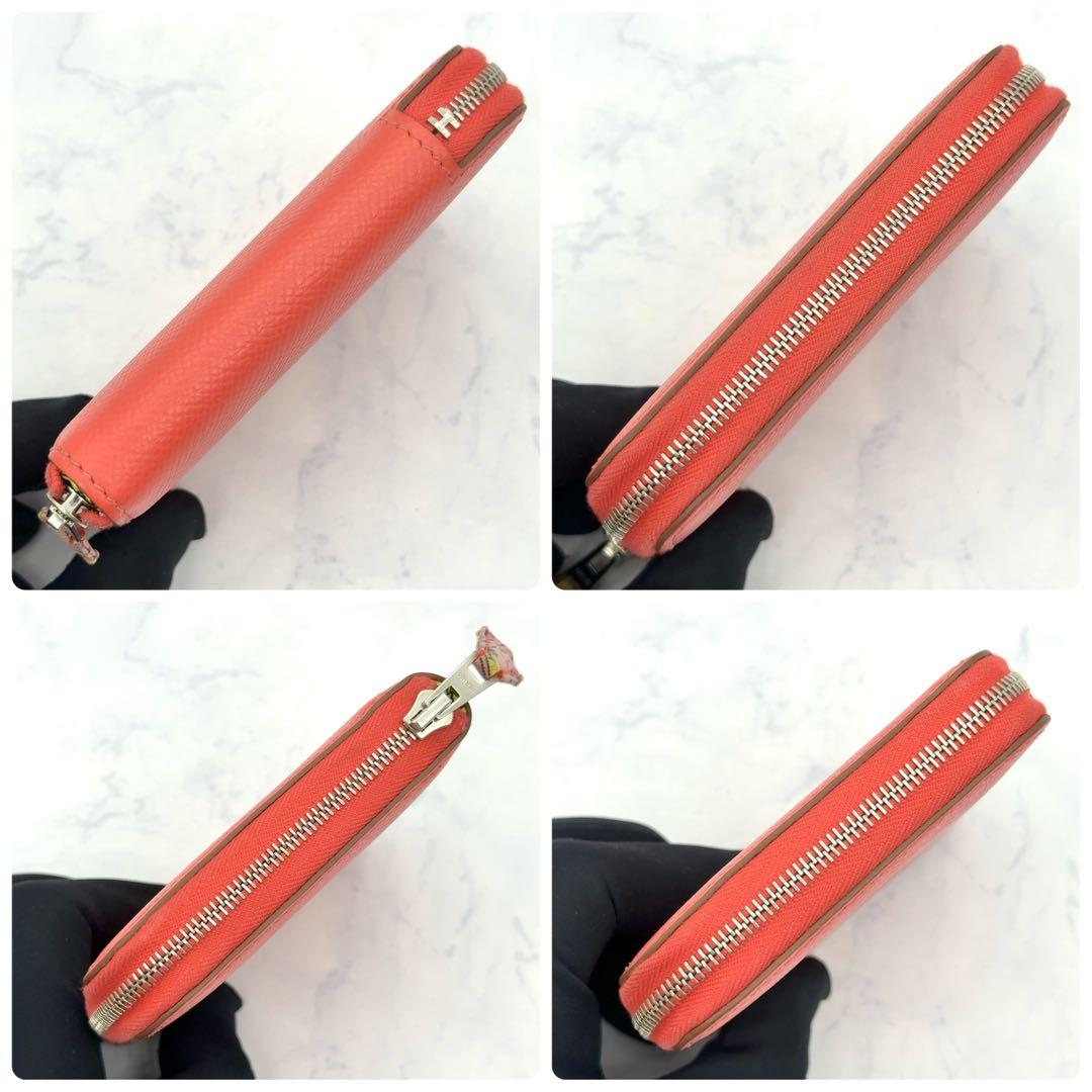 【最高級美品】エルメス アザップコンパクト シルクイン ピンク エプソン □R刻