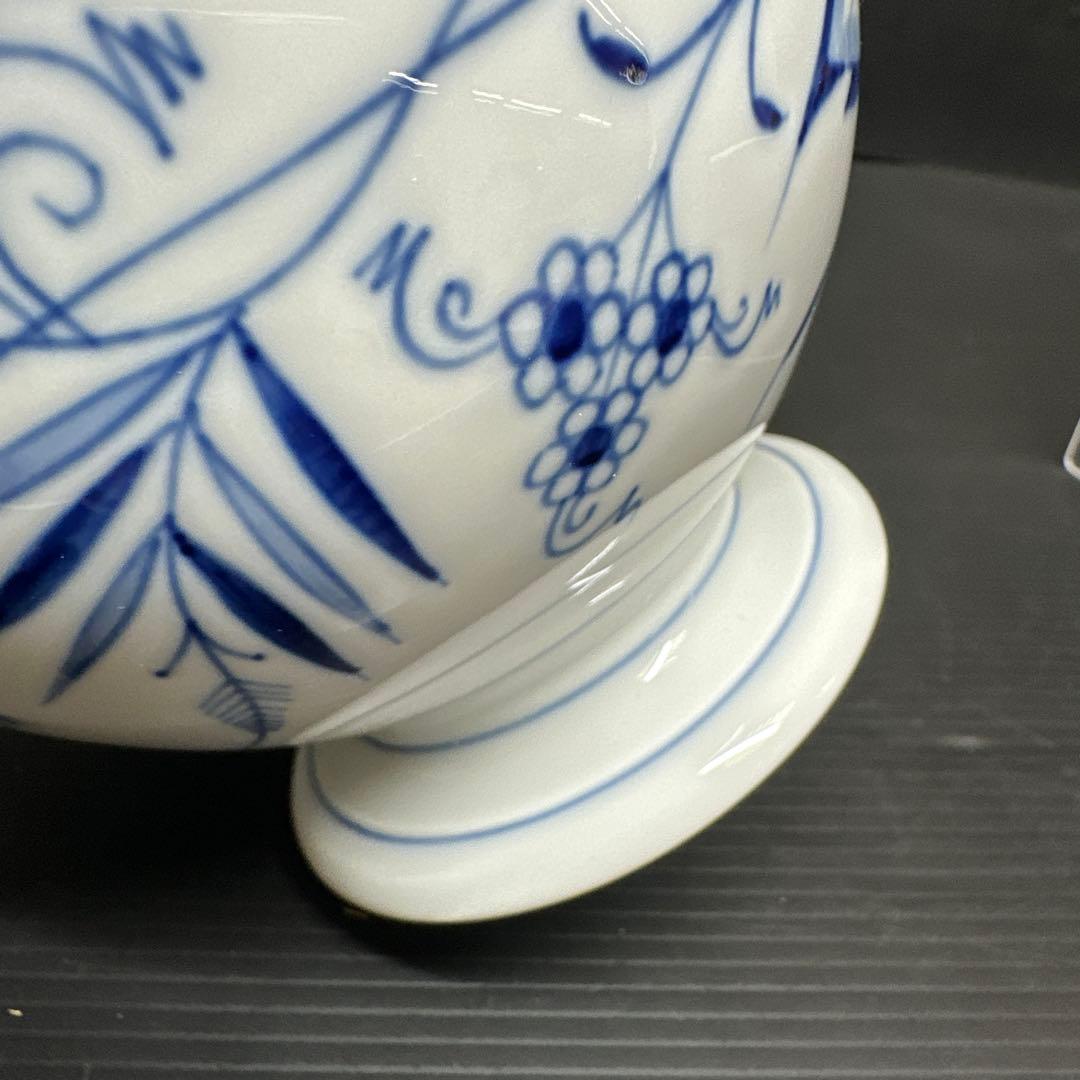 マイセン　ブルーオニオン　希少シェイプ　スワン口　ポット　東ゆ7-1107☆1F