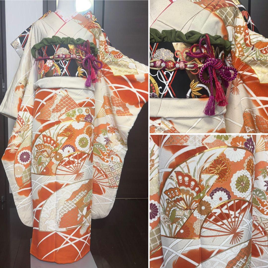 上質　セミアンティーク　振袖フルセット　成人式