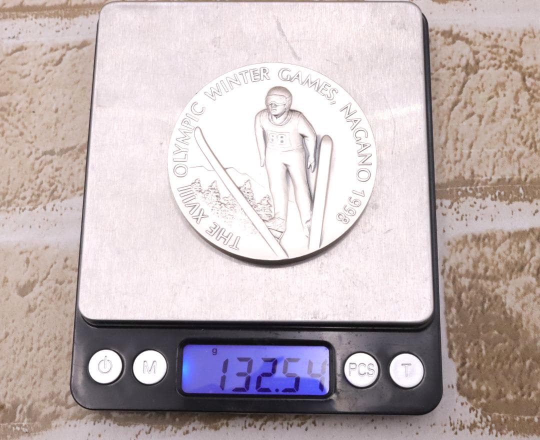 ◇長野オリンピック 公式記念メダル 純銀 ブロンズ 箱付き