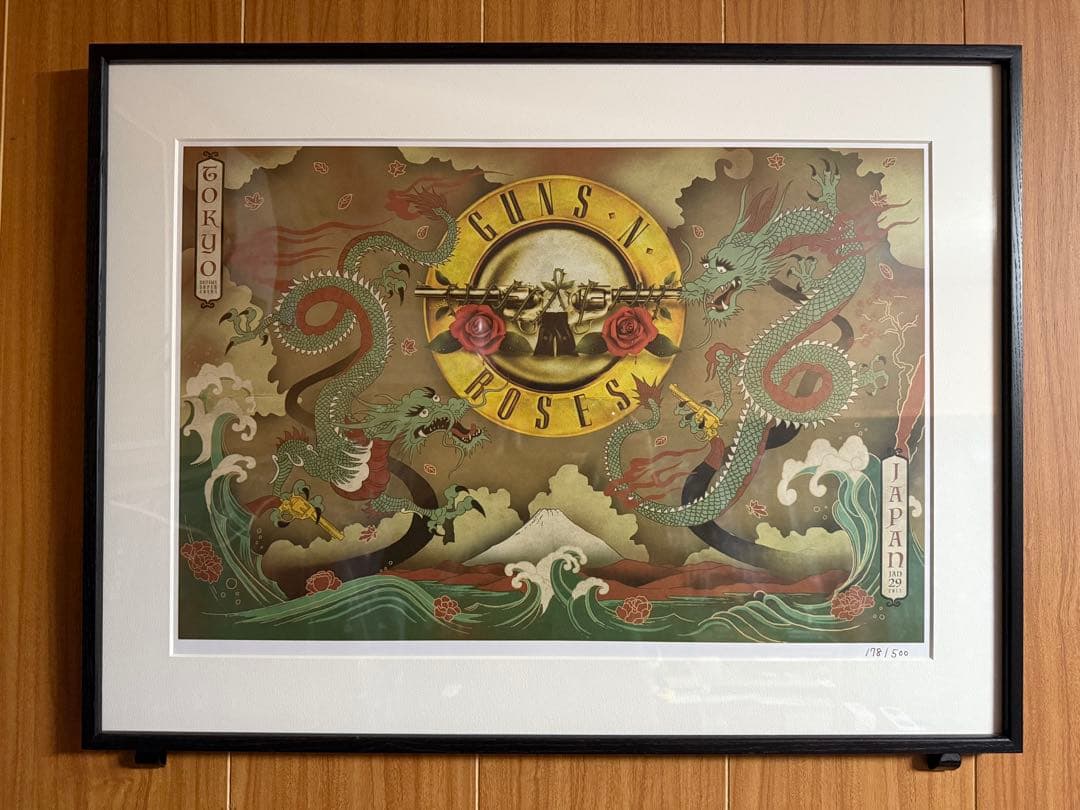 GUNS N' ROSES 2017 ジャパンツアー　500枚限定リトグラフ額装