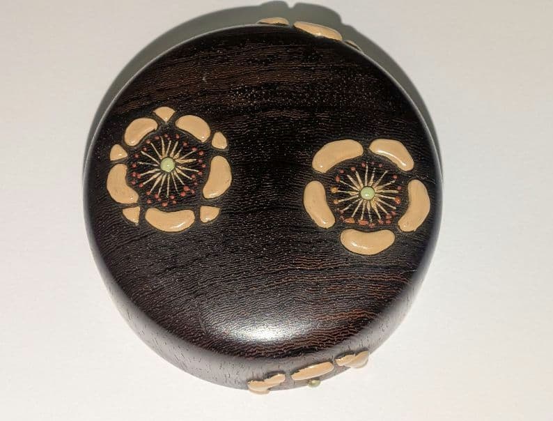 『茂利漆』茶器　光宣作　棗　茶道具　茶入　漆芸　浮彫　花梅表千家裏千家千利休