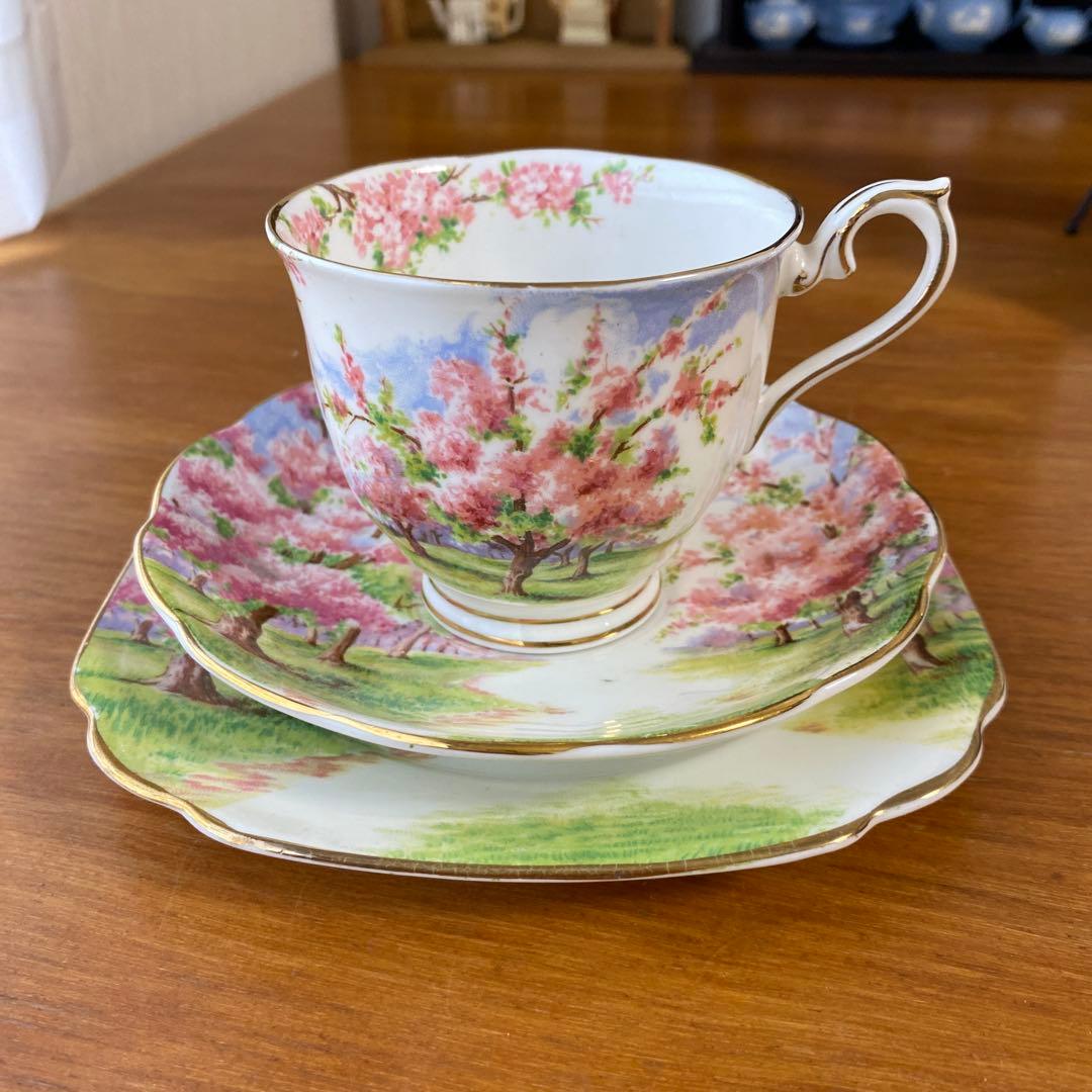 【特価ラスト1点】ロイヤルアルバート　ブロッサムタイム　カップ　ソーサー　トリオ
