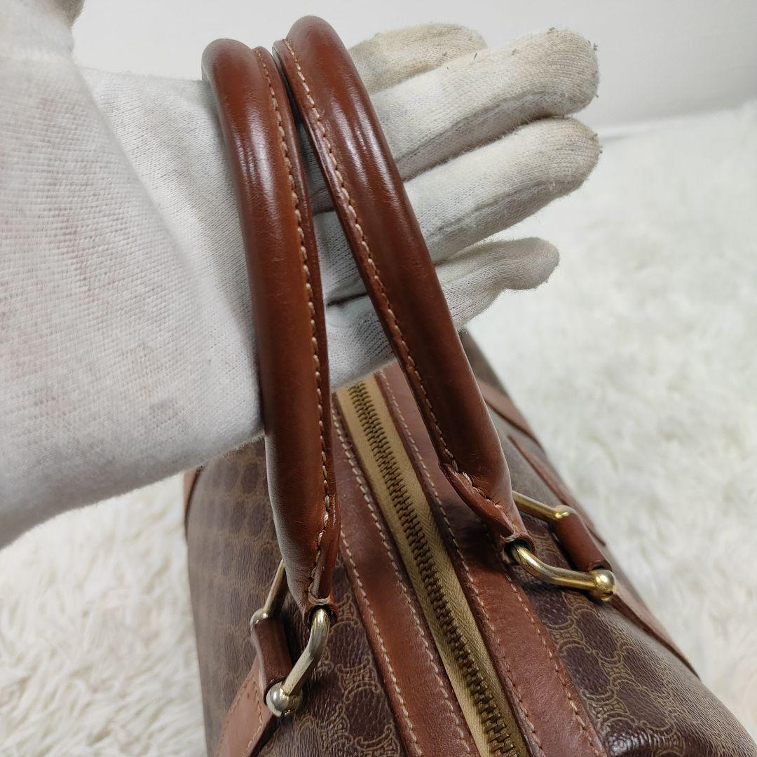 CELINE　ミニボストン　マカダム トリオンフ 2way　PVC　レザー