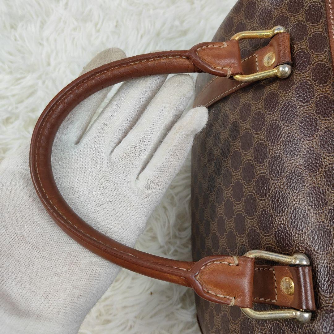 CELINE　ミニボストン　マカダム トリオンフ 2way　PVC　レザー