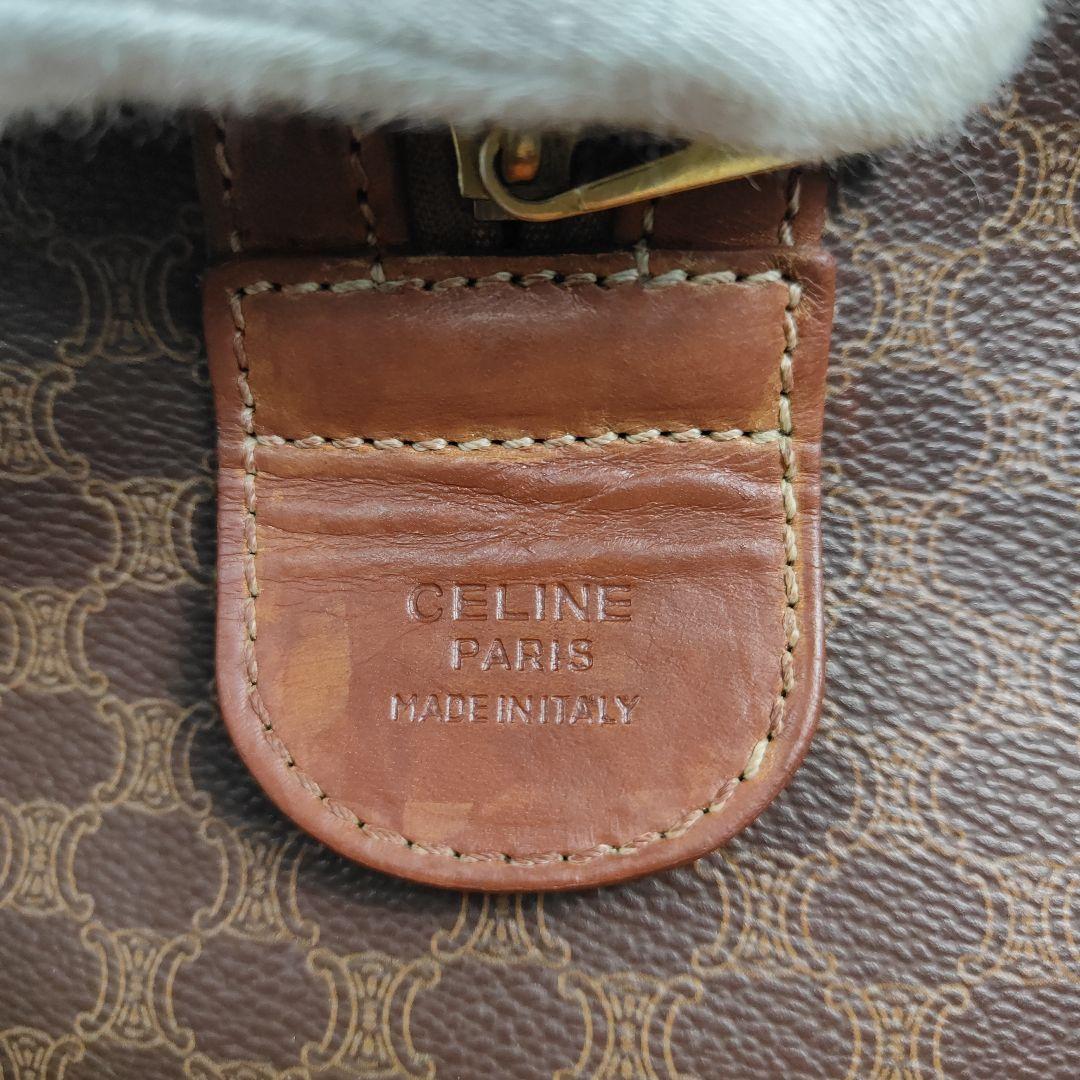 CELINE　ミニボストン　マカダム トリオンフ 2way　PVC　レザー