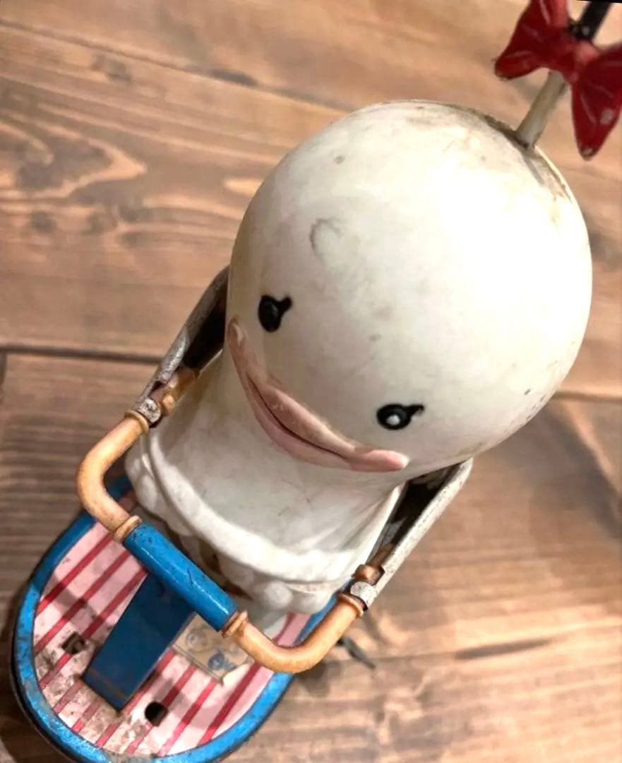 超レア品　オバＱ　Ｐ子　ソフビ　スクーター　古民家整理　服なし箱なし　汚れあり