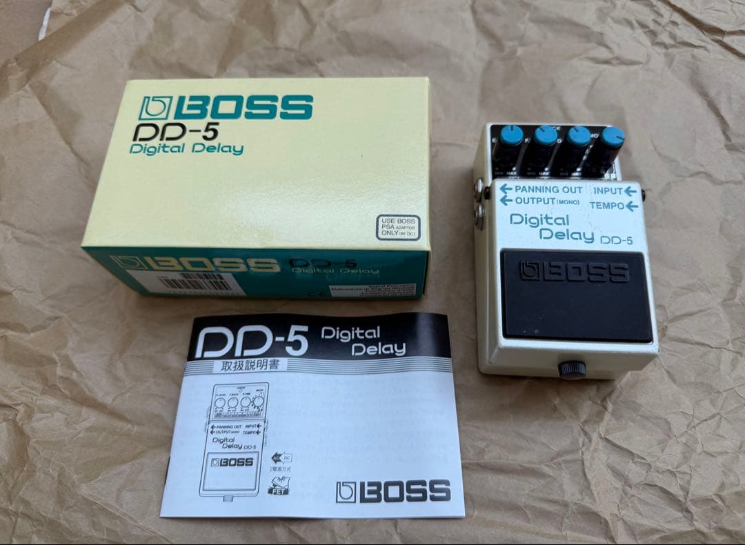 BOSS DD-5 Digital Delay 取説、外箱付き
