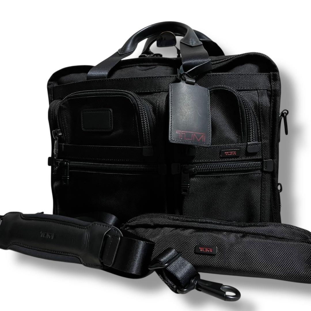 未使用級✨TUMIビジネスバッグ 2層 2way マチ拡張 26141DH 黒