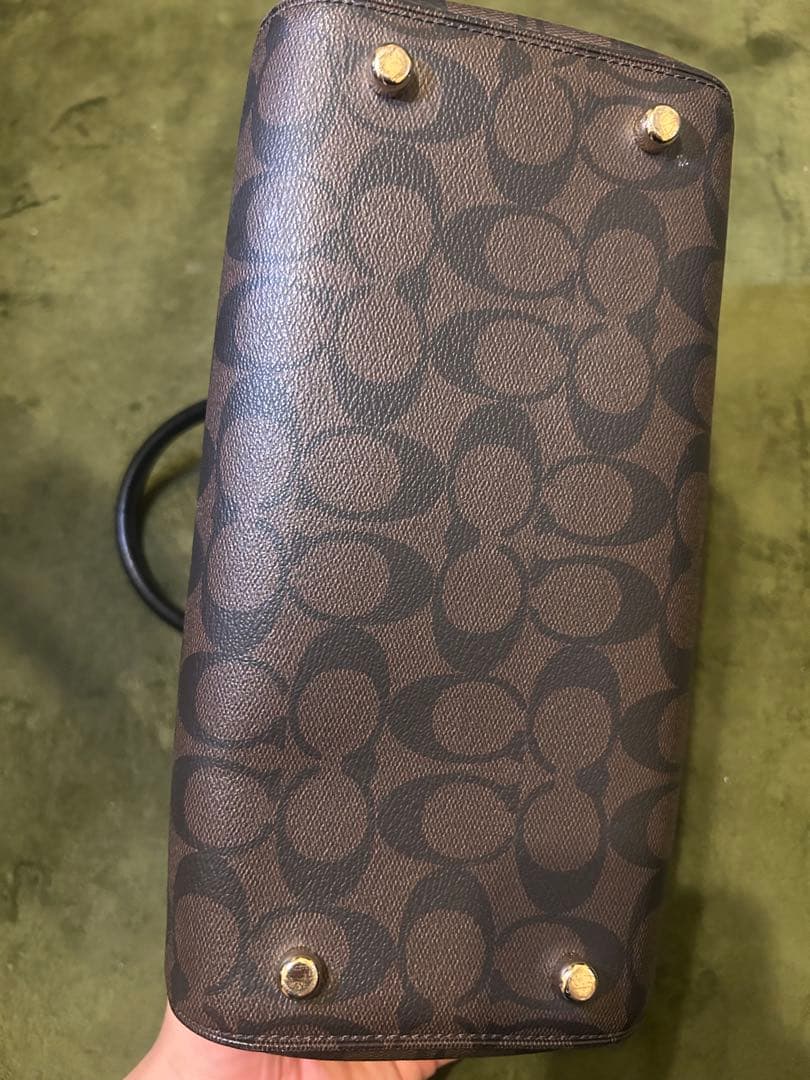 COACH ブラウン ロゴハンドバッグ