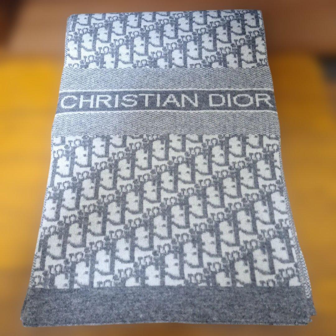 【新品】Dior ディオール マフラー　グレー