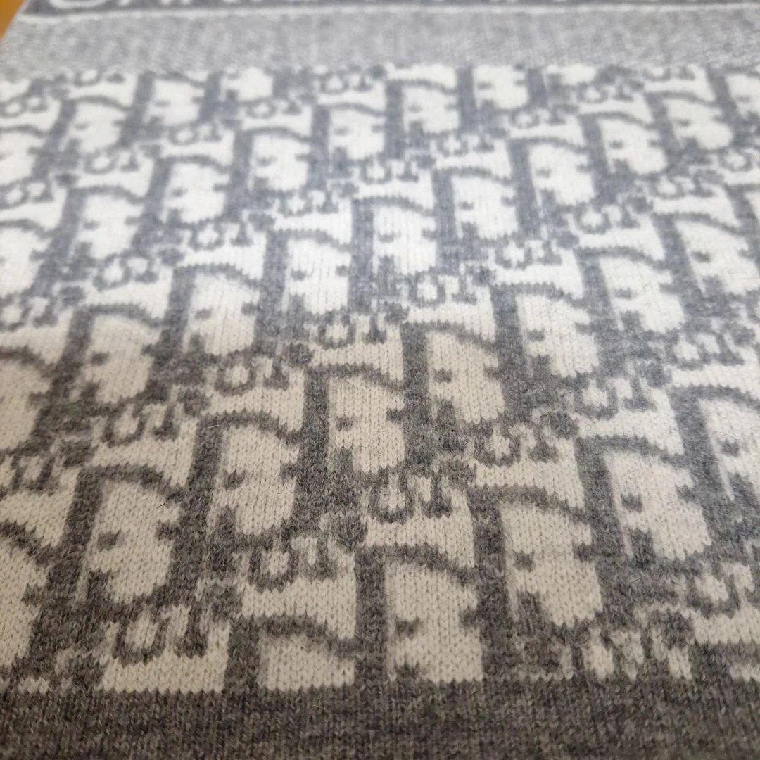 【新品】Dior ディオール マフラー　グレー