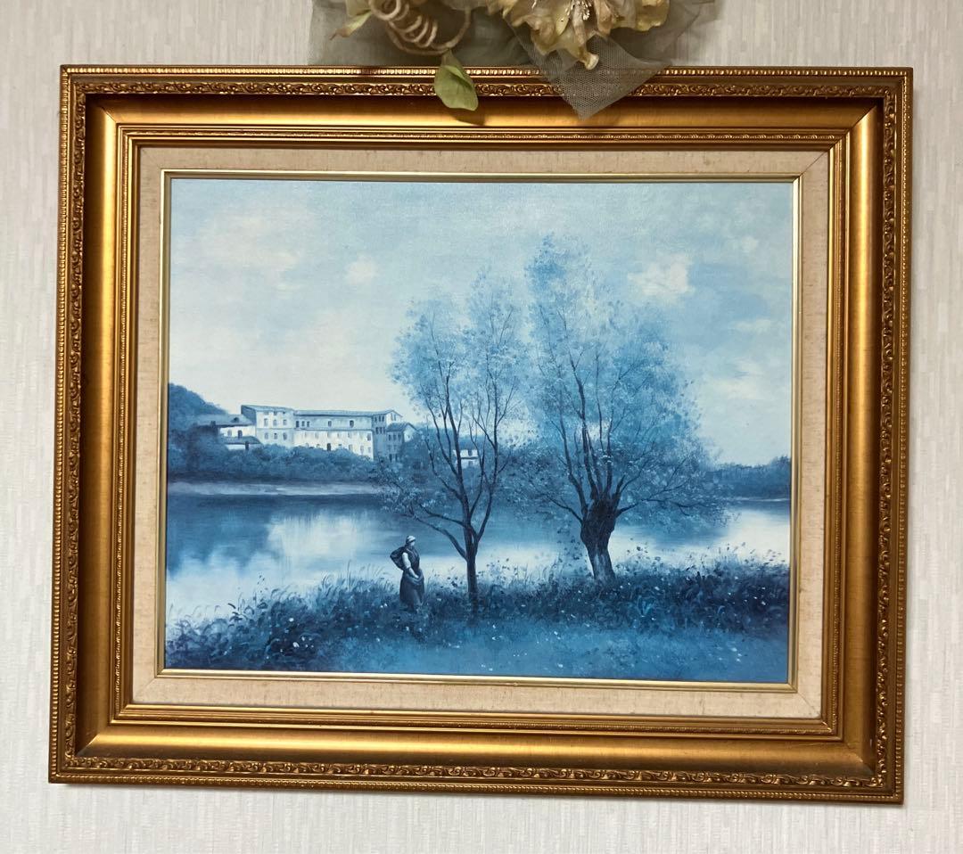 ★カミーユ・コロー 『ビルダブレ』 『ヴィル・ダウレー』風景絵画 ・額縁付き♪