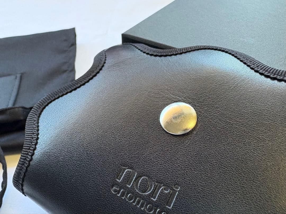 小物 norienomoto wave trifold wallet black