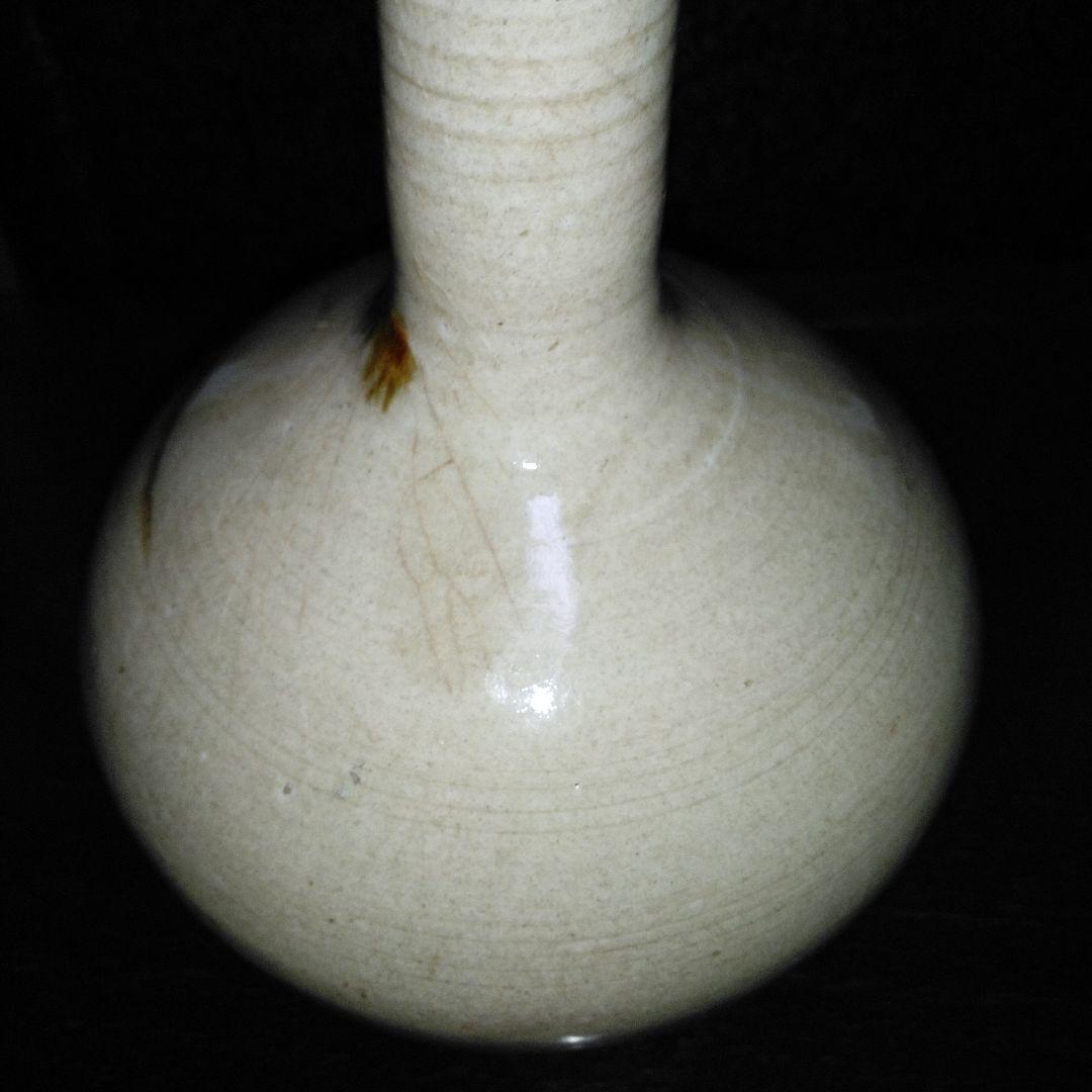 NO295　大堀相馬焼 　古相馬　徳利　飴釉流し掛け