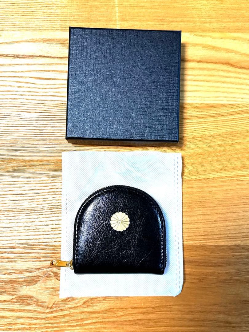 皇居　馬蹄型小銭入れ　黒