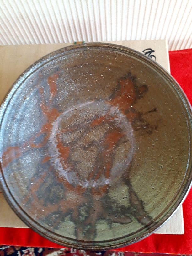 備前焼、小西陶古の皿