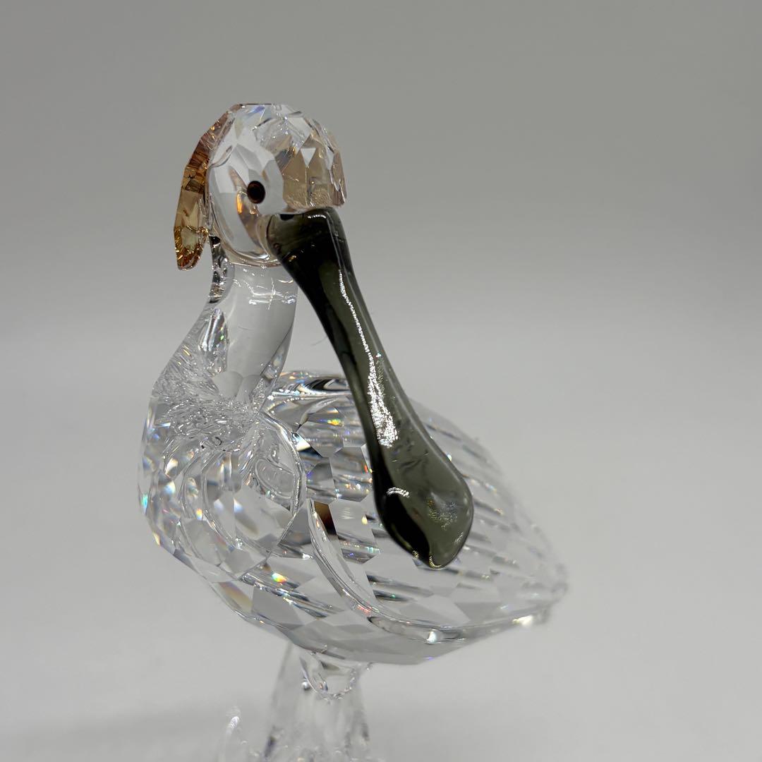 箱付き　スワロフスキー 置物 クリスタル　ヘラサギ　鳥　サギ　　NO.178